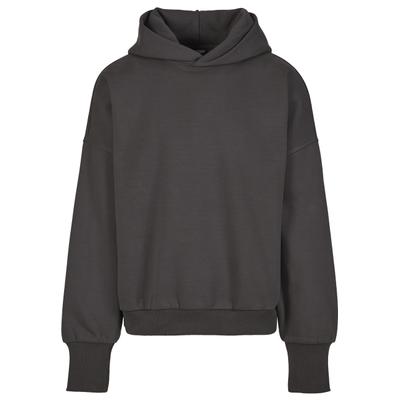 Kapuzenpullover URBAN CLASSICS "Urban Classics Herren High Low Hoody", Herren, Gr. XXL, grau (schwarzshadow), 100% Baumwolle, mehrfarbig, relaxed fit, ohne Ausschnitt, Pullover Kapuzenpullover