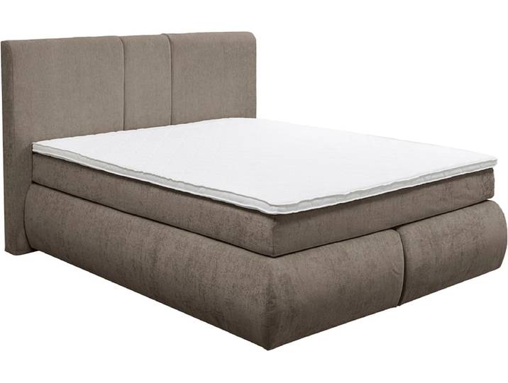 Boxspringbett NATI rotbraun 160x200cm halbfest