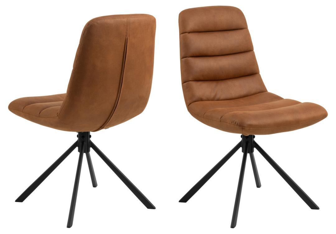 Set van 2 Giga Living Eetkamerstoelen Gwen Kentucky Brandy