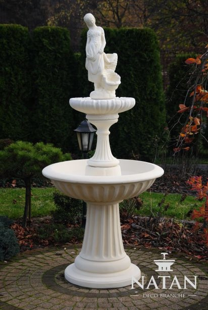 Zierbrunnen Springbrunnen Skulptur 197cm Brunnen Deko Garten Fontaine Teich