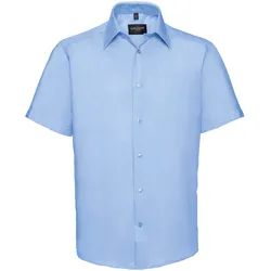 Russell Collection Tailliertes absolut bügelfreies Hemd - Kurzarm, bright sky, 2XL