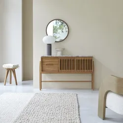 Konsole aus massivem Teakholz und Premium-Terrazzo