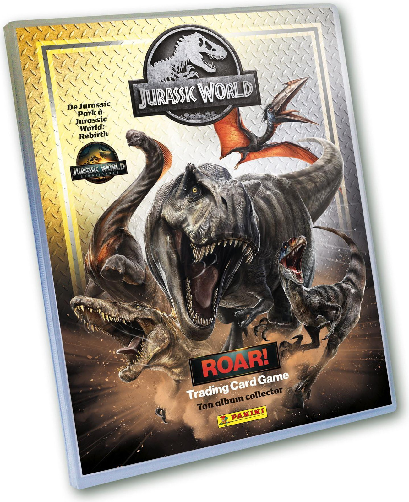 Panini Jurassic World 4 TCG Starter Pack met album, 2 sleeves en 16 kaarten - Limited Edition Card No. 1