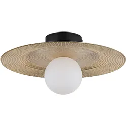 Deckenlampe Deckenleuchte Küchenlampe goldfarben Retro Wohnzimmerlampe D 33 cm