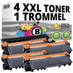 Druckfuxx, Toner, 4x TONER kompatibel BROTHER TN2320+DR2300 DCP-L2500D L2520DW L2540DN M