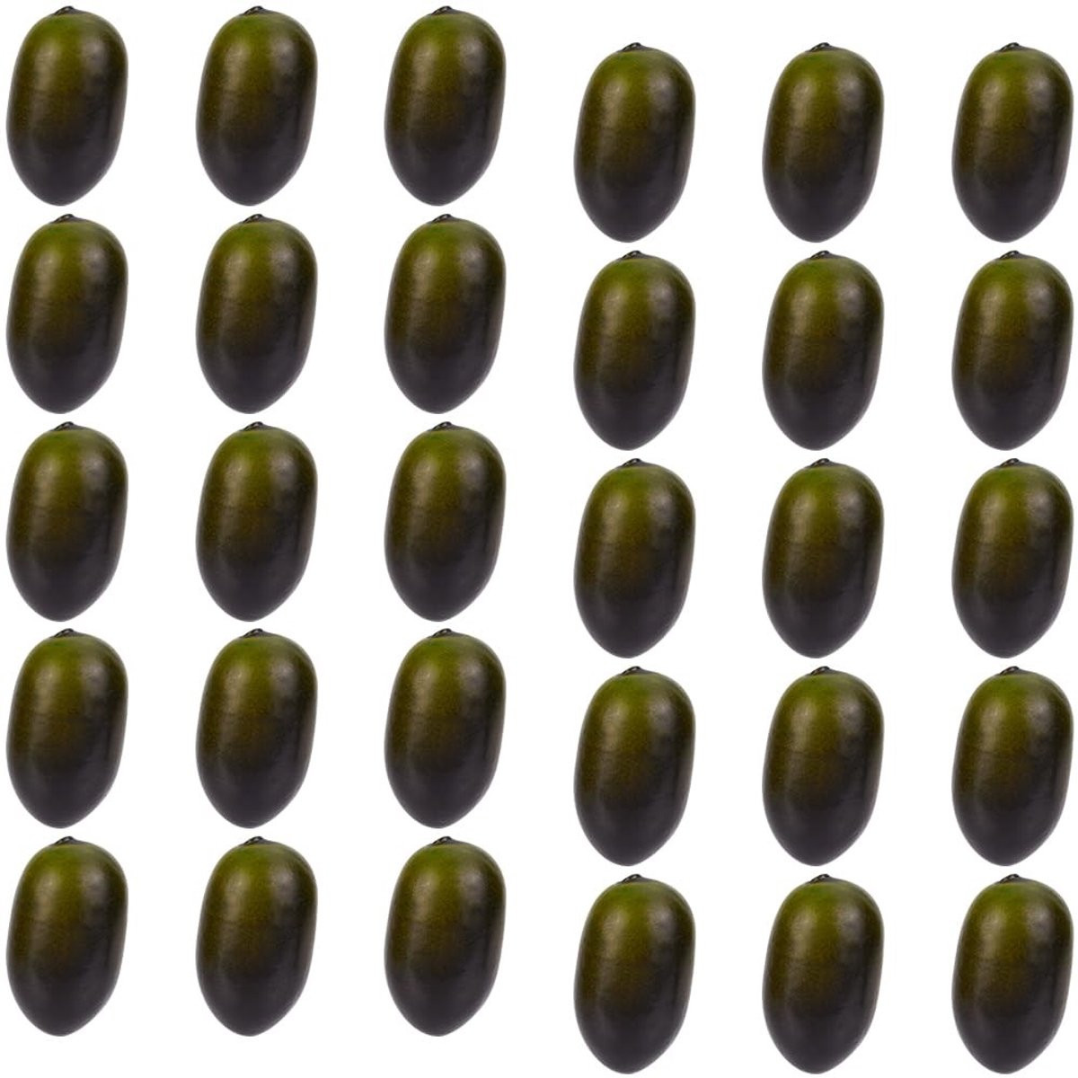 Dailygoody Kunstmatige Olijven - 30 Stuks - Realistisch Schuim - Olijfkleur - Decoratie voor Thuis en Keuken