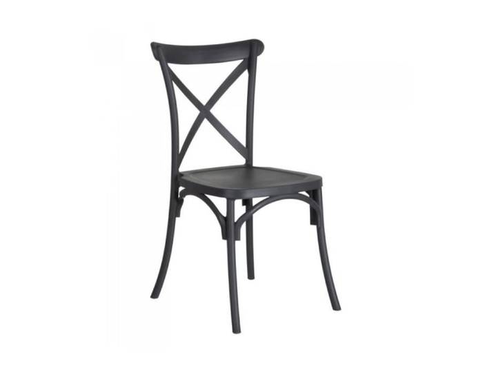 Chaise Esprit Bistrot en Polypropylène Gris