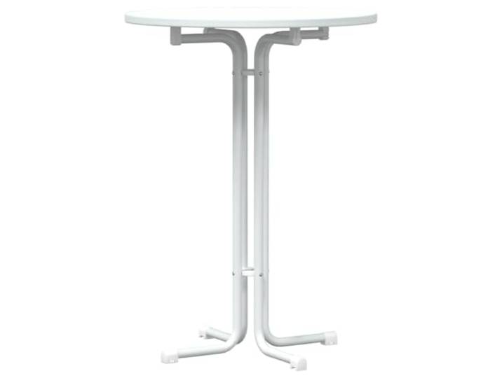 GHVBNMF Bartisch Klappbar Weiß Ø80x110 cm Stehtisch aus Holzwerkstoff Platzsparender klappbarer Stehtisch für Küche und Esszimmer. Pflegeleichte runde Tischplatte mit robustem Stahlgestell.
