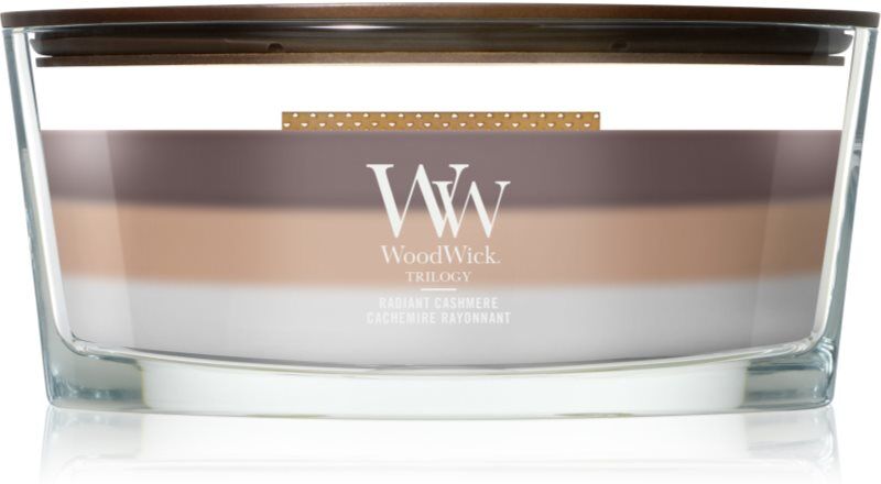 Woodwick Radiant Cashmere bougie parfumée avec mèche en bois 453.6 g