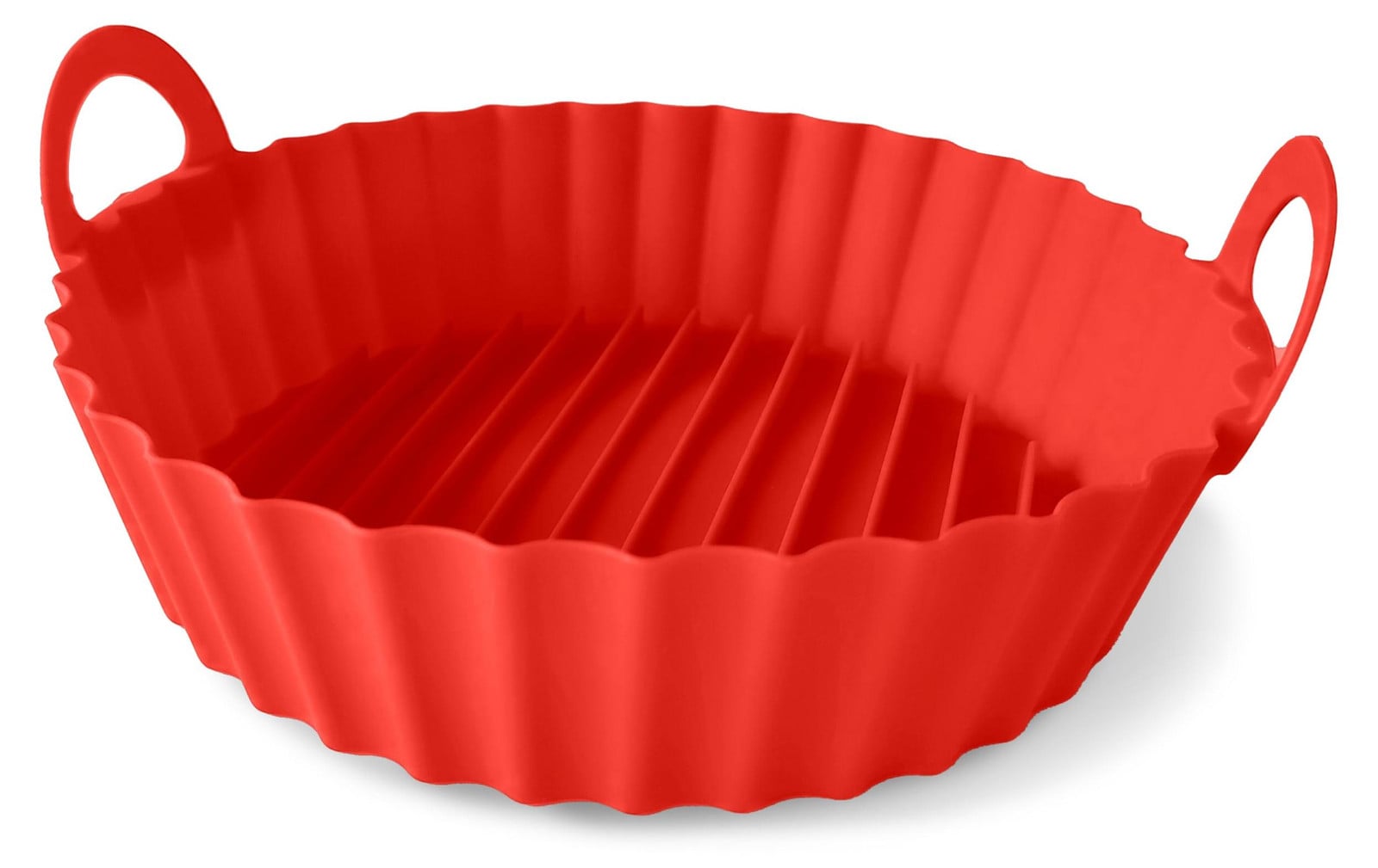Dripio Ronde siliconen bakvorm voor heteluchtfriteuse, Rood, Diameter: 22 cm