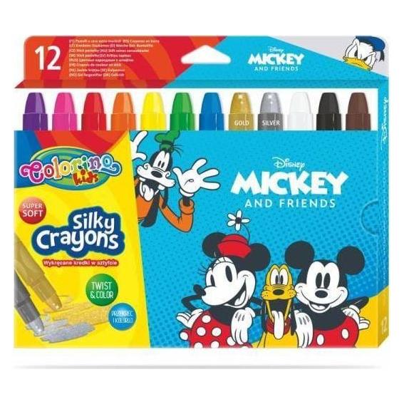Patio Seidenmalstifte COLORINO Disney Mickey Mouse, herausdrehbar, 12 Farben (12x) (89946PTR)