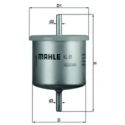 Kraftstofffilter MAHLE KL 61 für Ford Fiesta III Courier Escort V Orion KA