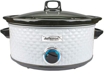 Brentwood Select 7 Quart Slow Cooker in White