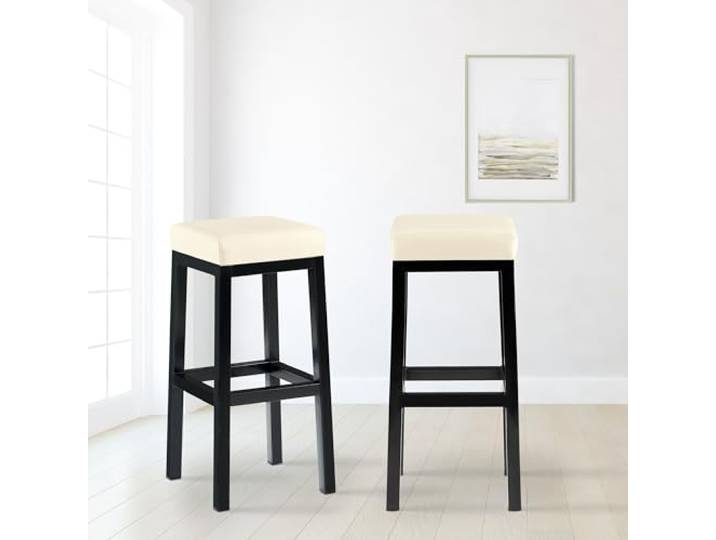Unique Nature Barhocker Taylor – inkl. komfortabler Fußablage – pflegeleichter Kunstlederbezug – robust & strapazierfähig verarbeitet – perfekt für Bar, Theke