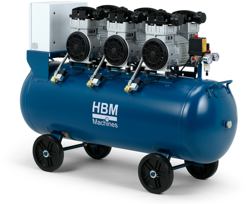 HBM ölfreier Kompressor, 150 Liter, 8 Bar, 6 PS, 400V