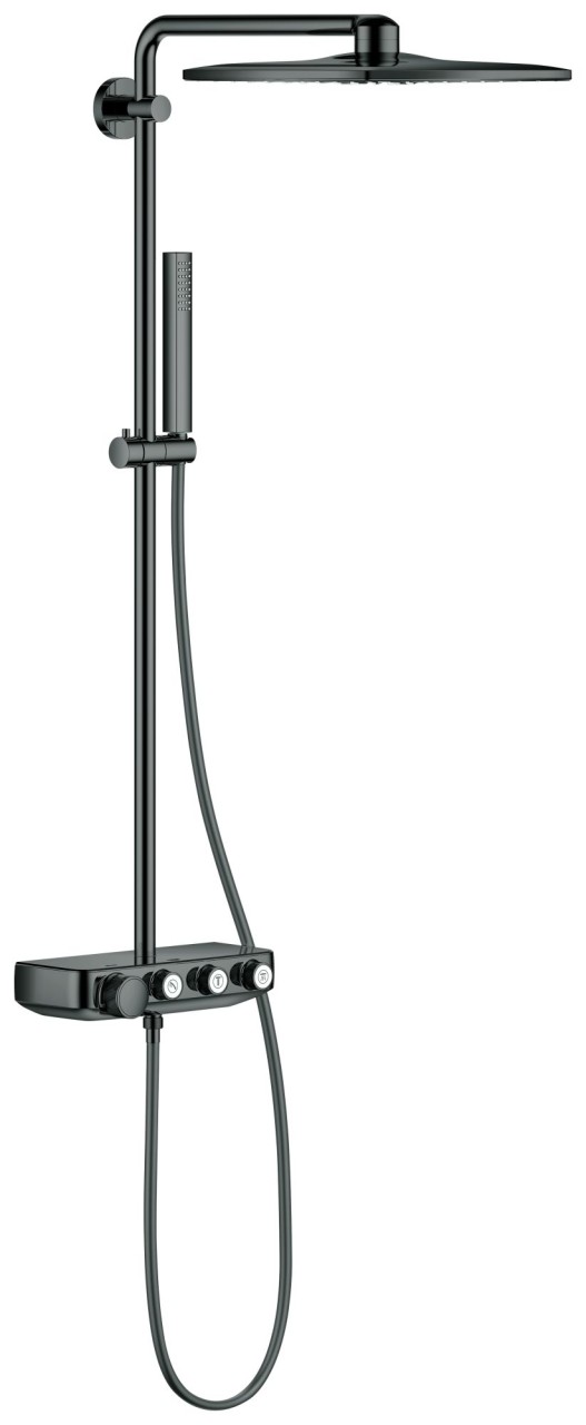 GROHE Duschsystem Euphoria SmartControl 310 Cube Duo 26508 mit THM hard graphite, 26508A00 26508A00