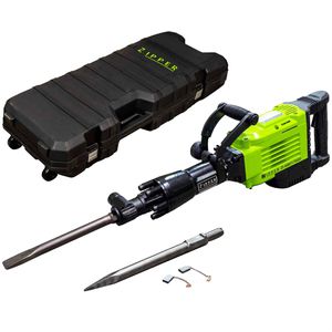 Zipper Stemmhammer ZI-ABH1700D, 30mm Sechskant, 1700 W, mit Spitz-, Flachmeißel und Koffer