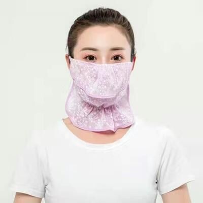 USA Free Shipping Shop LaceGuard UV Protection Face Scarf Mask For Women Breathable Sun Shield Cover f