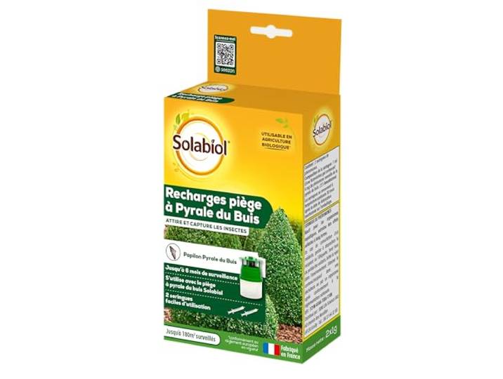 Solabiol Buxatrap Buxusval Navulling - 2 Stuks - Buxusmot Bestrijden - Biologisch Buxusmotten Vangen - Voldoende voor 3 Maanden - Voor 180m²