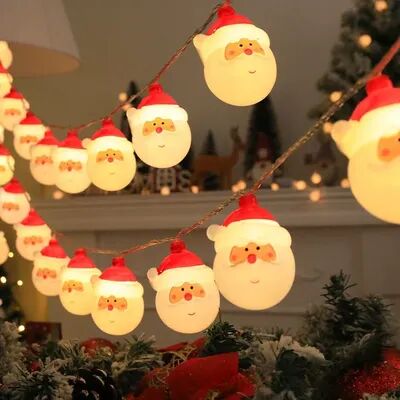 Lush Living Finds Battery Powered LED String Lights, Santa Claus Fairy Garland Lamp, Xmas Hanging Ornament, Christmas Tree Decor For Home santa Claus 1.5m