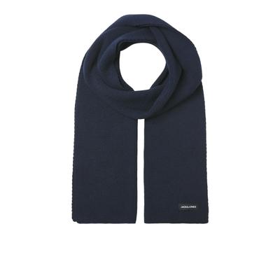 Strickschal JACK & JONES "JACDNA KNIT SCARF NOOS", Herren, blau (navy blazer), Strick, Kunstfaser, unifarben, Modetücher, Kunstfaser, aus Strickmaterial