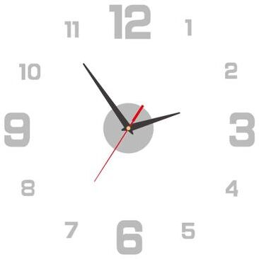 Uplift Picks Modern Silent Frameless DIY Wall Clock For Stylish Custom Room Decor silver