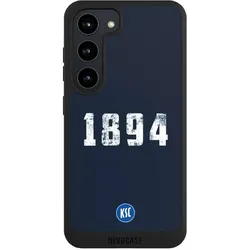 Nivocase Handyhülle für Samsung Galaxy S23 Hülle NIVOpure Case Schwarz Bundesliga KSC Karlsruher SC (Samsung Galaxy S23), Smartphone Hülle, Schwarz