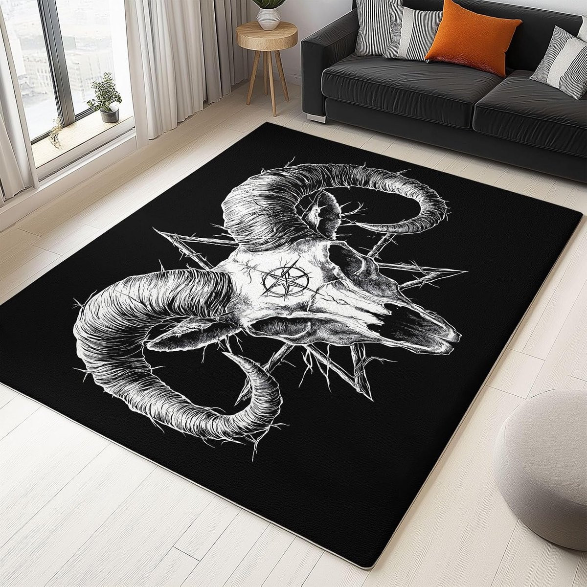Zacht Vloerkleed met Dierenprint in Zwart-wit, 160 x 230 cm