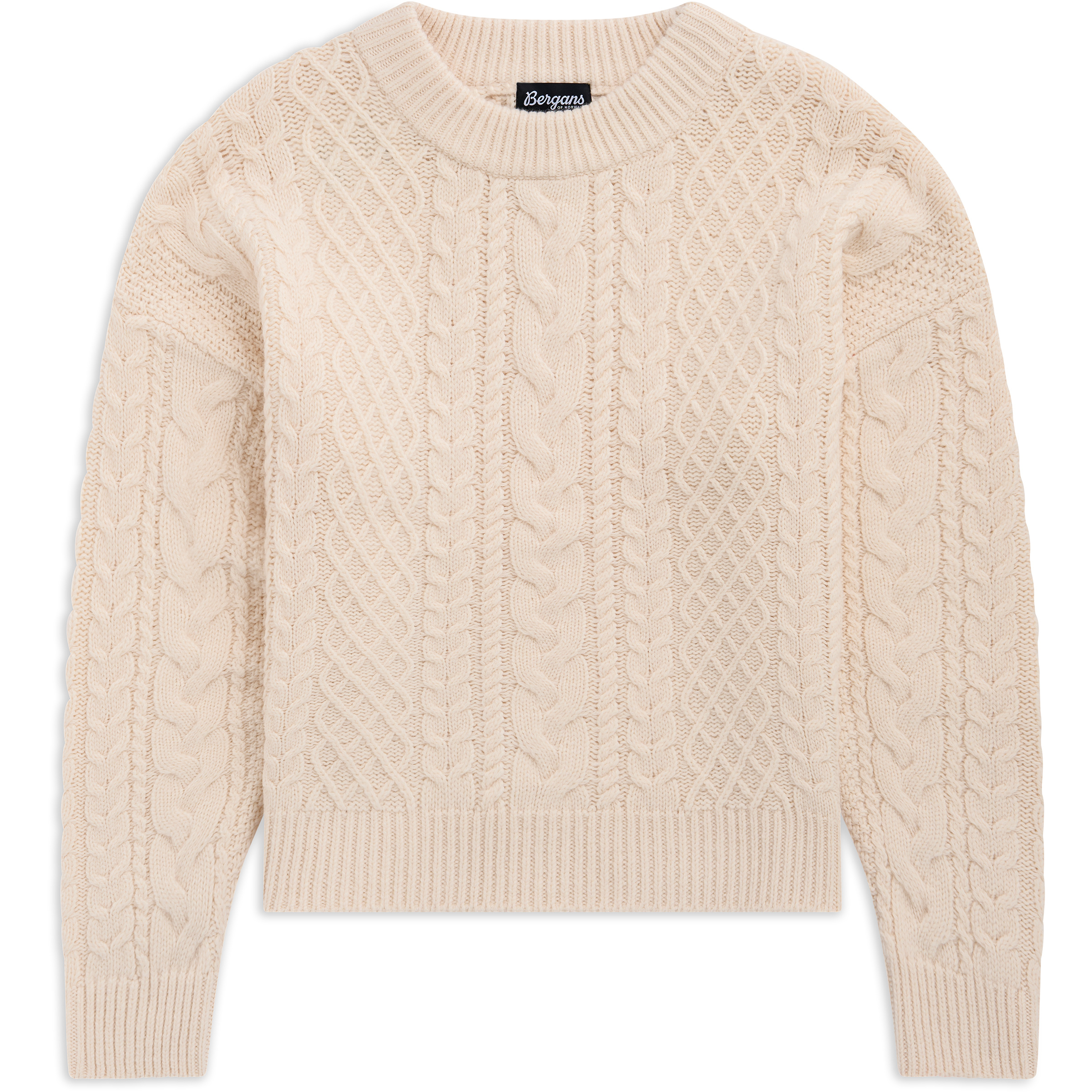 Bergans Lofoten Knitted Wool Herren Pullover beige Größe S Lifestyle Widerstandsfähig