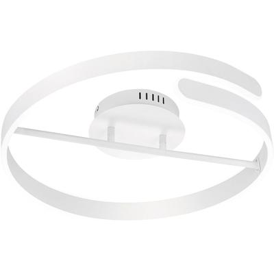 REALITY LEUCHTEN LED Deckenleuchte "Parma", weiß (weiß matt), 1, Ø 50cm H: 13,5cm, 1 Stk., Leuchten, Deckenlampe Ø 50cm, neutralweiß 4000K, dimmbare LED 37W, 4500 Lumen, LED Deckenleuchte