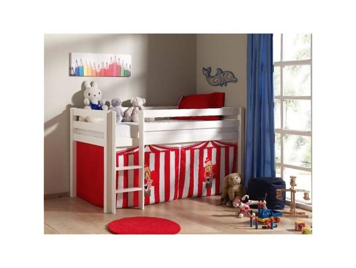 Lit enfant mezzanine + housse Chucky blanc - PINO