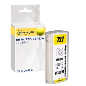 kompatibel für HP 727 B3P21A 130ml gelb