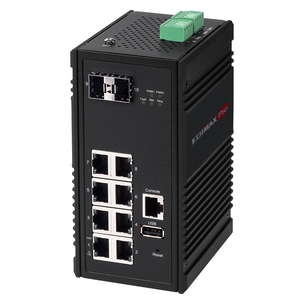 Edimax Pro Edimax Port Gigabit WebManagebarer IndustrieSwitch SFPSteckplätzen (8 Ports) (IGS-5208)