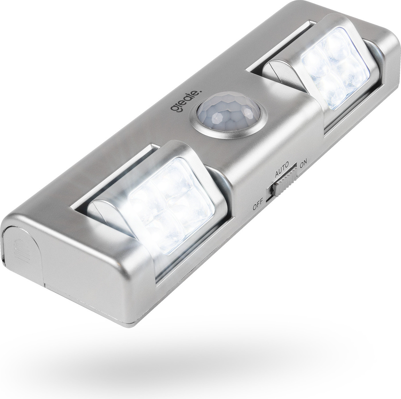 Greate LED-lichtbalk met bewegingssensor en instelbare lichtintensiteit voor keukenkasten, badkamers en trappen, werkt op batterijen