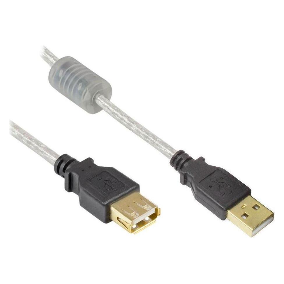 Good Connections USB 2.0 Verlängerungskabel (3 m, USB 2.0) (2511-3TQ)