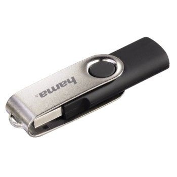 Hama USB Typ-A Stick 64 GB 104302 Rotate (Schwarz, Silber) 00104302