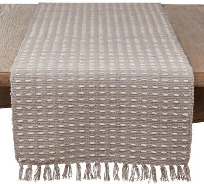 Saro Lifestyle Dashed Woven Long Table Runner