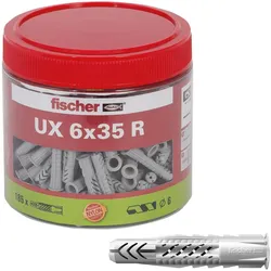 fischer UX 6x35 R Universaldübel-Sortiment 6 x 35 mm, 185 Stück