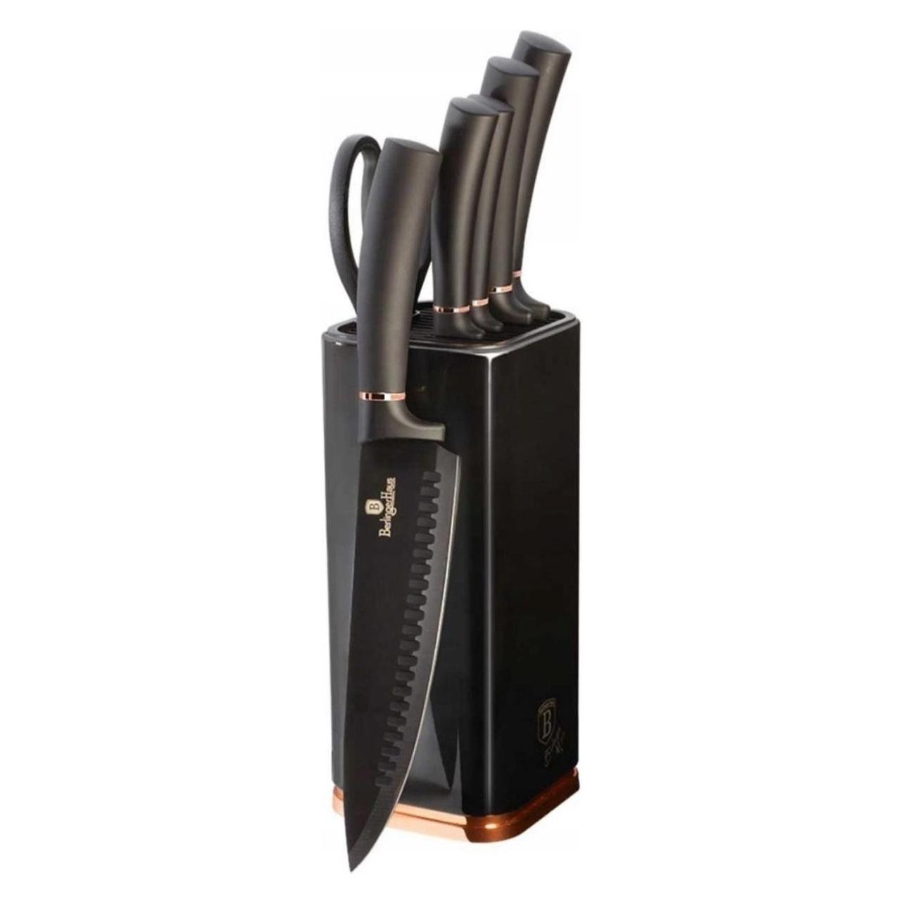 BerlingerHaus Knife set BH-2337 BLACK Rose (20 cm, 6x) (BH/2337)