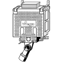 Viega Mono Unterputzspülkasten 606749 WC-Block, aus Kunststoff zitrogelb