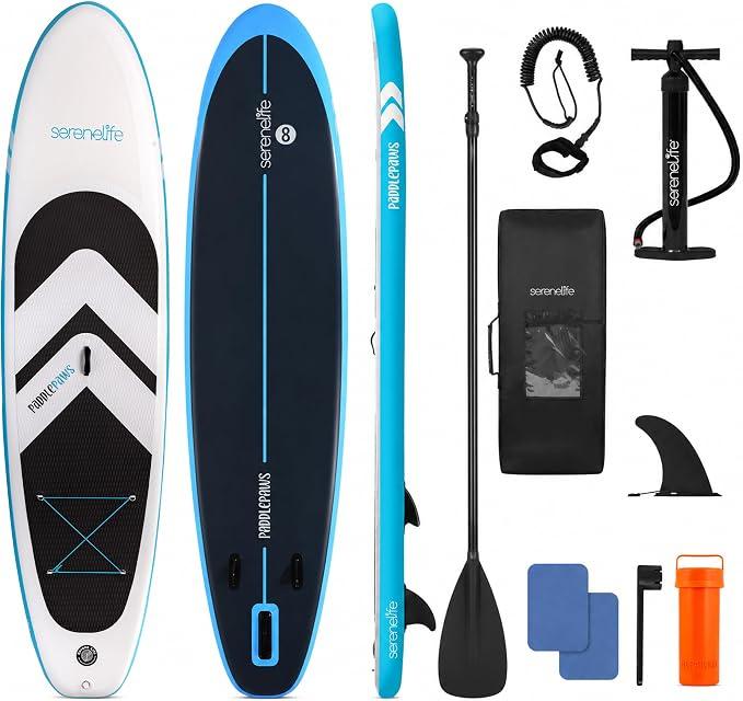 Aufblasbares SUP-Board Set, Kompakt & Tragbar, inklusive Paddel und Pumpe