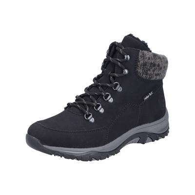 Stiefel RIEKER "Stiefelette", Damen, Gr. 41, schwarz, Obermaterial: 50% Rindsleder Leather cow. 50% Lammleder LEL., Schuhe Stiefel