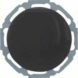 Hager WLS1211BG Steckdose SCHUKO mit Klappdeckel u. erh.BS R.Classic schwarz, glänzend