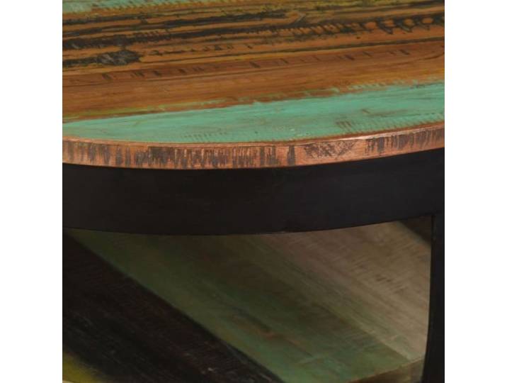 Table basse - Bois massif de récupération - Marron - Laqué - Contemporain - Design