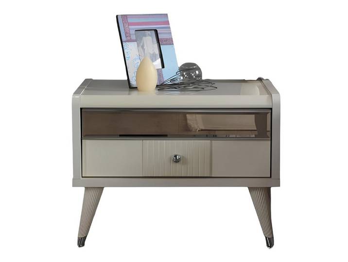 Xlmoebel Nachttisch Moderner weißer Nachttisch mit elegantem Design (Nachttisch, Nachttisch), Hergestellt in Europa