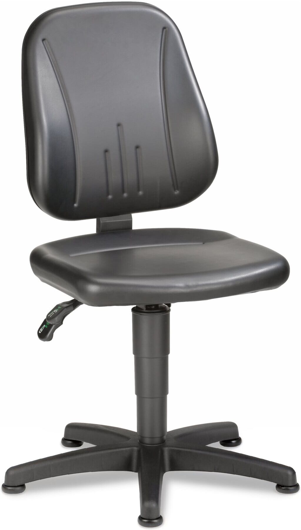 bimos Arbeitsdrehstuhl Unitec mit Gleiter und Kunstleder schwarz Sitzhöhe 440-620 mm (9650- 551)