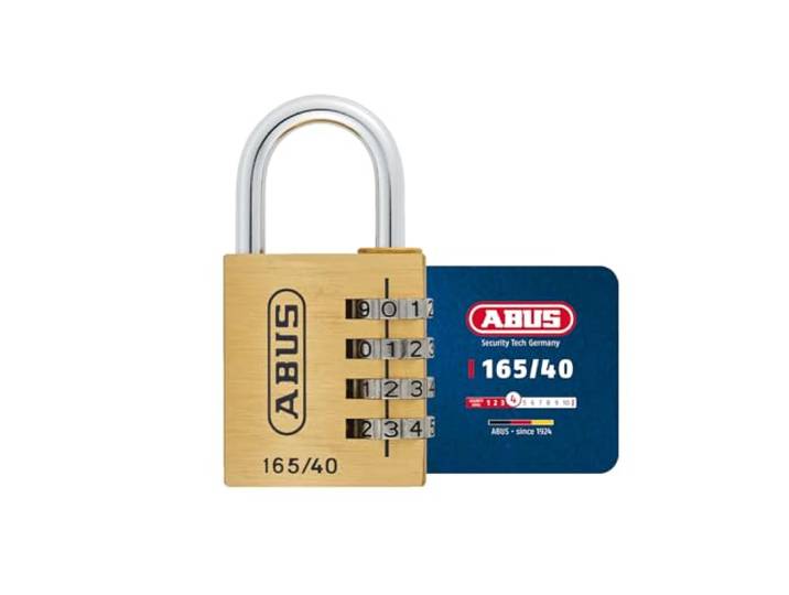 ABUS Hangslot 165/40 Cijferslot - Messing, 4-Cijferig, Sleutelloos