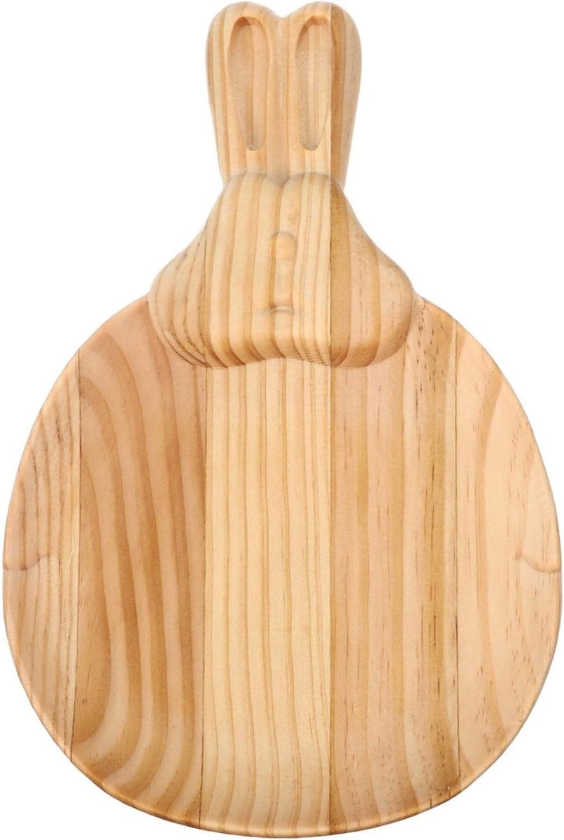 Houten Konijn Serveerbord - Beige - 28 x 18,5 cm