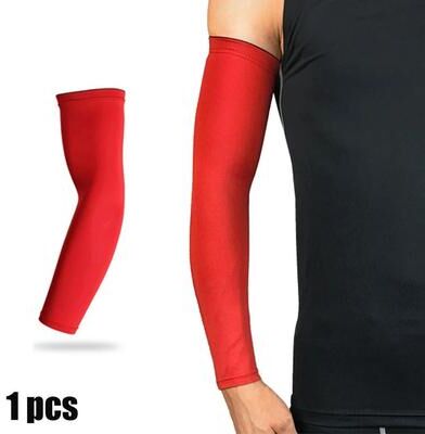 Useful Little Things Unisex Cooling Sports Arm Sleeve And UV Protection Sunscreen Band 1pc Red xl