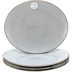 Steakteller VINTAGE NATURE (BHT 26x2,50x30,50 cm) - grau - BHT 26x2,50x30,50 cm